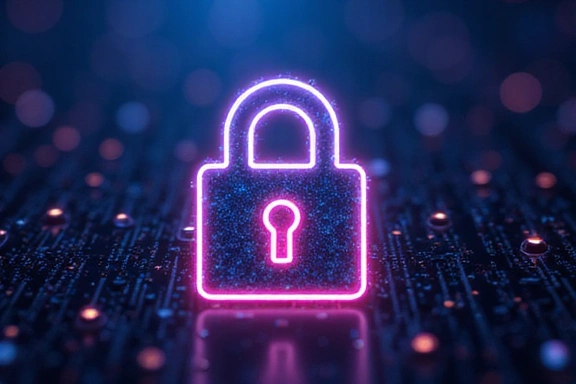 Digital lock icon representing data security